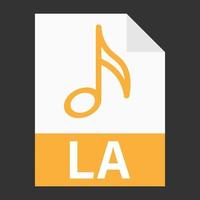 Modern flat design of LA file icon for web vector