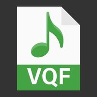 diseño plano moderno del icono de archivo vqf para web vector