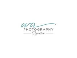 Letter WA Signature Logo Template Vector