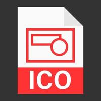 Modern flat design of ICO file icon for web vector