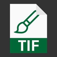 Modern flat design of TIF file icon for web vector