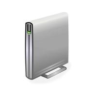 Personal computer and system unit or portable hard drive icon vector