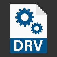 Modern flat design of DRV file icon for web vector