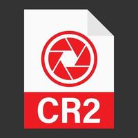 Modern flat design of CR2 file icon for web vector