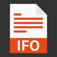 Modern flat design of IFO file icon for web vector