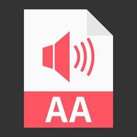 Modern flat design of AA file icon for web vector