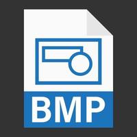 Modern flat design of BMP file icon for web vector