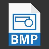 diseño plano moderno del icono de archivo bmp para web vector