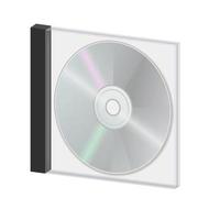 Compact disk CD DVD icon for disk drive in personal computer vector