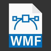 Modern flat design of WMF file icon for web vector