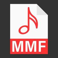 Modern flat design of MMF file icon for web vector