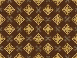 Luxury brown geometric pattern design with tribal shape elements. Ideal for fabric design, paper print and web backdrop.