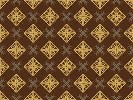 Luxury brown geometric pattern design with tribal shape elements. Ideal for fabric design, paper print and web backdrop. vector