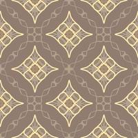 Symmetry Seamless Pattern. Beige and brown color. Luxury Style. Ideal for Fabric Garment, Ceramics, Wallpaper. Vector Illustration.