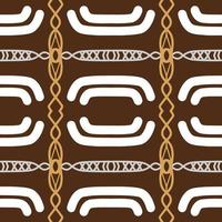 Luxury brown geometric pattern design with tribal shape elements. Ideal for fabric design, paper print and web backdrop.