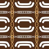 Luxury brown geometric pattern design with tribal shape elements. Ideal for fabric design, paper print and web backdrop. vector