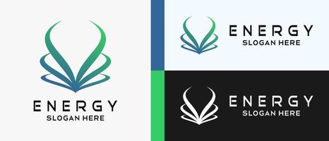 energy logo design template with creative and simple concept. premium logo illustration vector