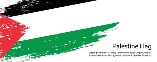 Palestine new colorful grunge texture flag design vector