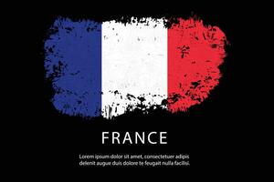 textura grunge colorida se desvaneció vector de diseño de bandera de francia