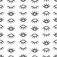Black and White Eyes Pattern vector