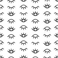 Black and White Eyes Pattern vector