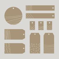 Brown Vintage Gfit Tags vector