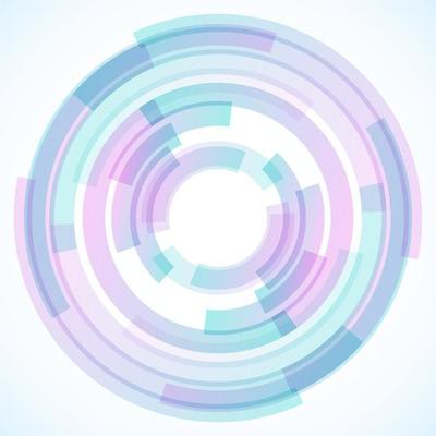 Geometric frame from circles, vector abstract background, wallpaper