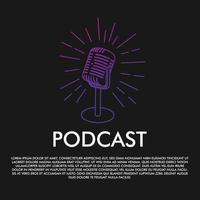 podcast logo vector