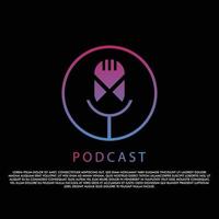 vector logo de podcast