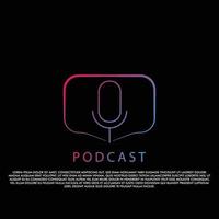 podcast logo vector