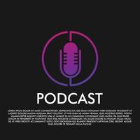 vector logo de podcast