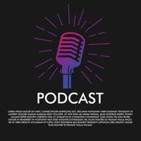 vector logo de podcast