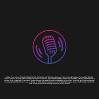 podcast logo vector