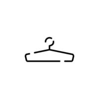 Clothes Hanger Dotted Line Icon Vector Illustration Logo Template. Suitable For Many Purposes.