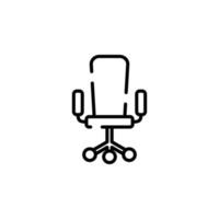 Chair, Seat Dotted Line Icon Vector Illustration Logo Template. Suitable For Many Purposes.