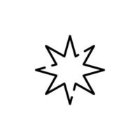 Stars, Night Dotted Line Icon Vector Illustration Logo Template. Suitable For Many Purposes.