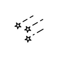 estrellas, plantilla de logotipo de ilustración vectorial de icono de línea punteada nocturna. adecuado para muchos propósitos. vector