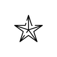 Stars, Night Dotted Line Icon Vector Illustration Logo Template. Suitable For Many Purposes.