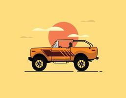 ilustración de jeep todoterreno vector