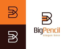 Letter B Pencil Logo vector