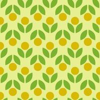 Geometric  Floral Ornamental Seamless Pattern with Leaves.Vector. vector