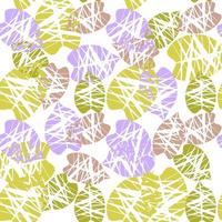 Geometric  Floral Ornamental Seamless Pattern with Leaves.Vector. vector