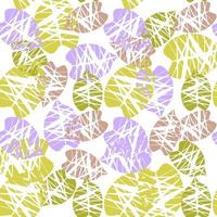 Geometric  Floral Ornamental Seamless Pattern with Leaves.Vector. vector