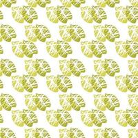 Geometric  Floral Ornamental Seamless Pattern with Leaves.Vector. vector