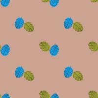 Geometric  Floral Ornamental Seamless Pattern with Leaves.Vector. vector