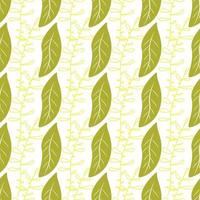 geometric seamless pattern floral with leaves vector