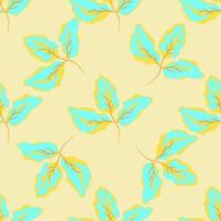 geometric seamless pattern floral with leaves vector