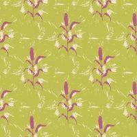 geometric seamless pattern floral with leaves vector