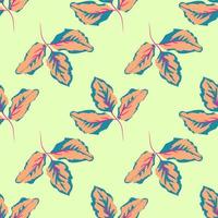 geometric seamless pattern floral with leaves vector