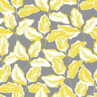 geometric seamless pattern floral with leaves vector